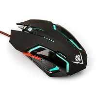 Мышь MOG-20U Nakatomi Gaming mouse - игровая, 6 кнопок + ролик, 7-ми цветная подсветка, USB, черная