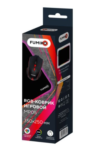 Коврик для мыши FUMIKO MP05 RGB-подсветка 350x250х3 мм (FMP05-01) фото 2