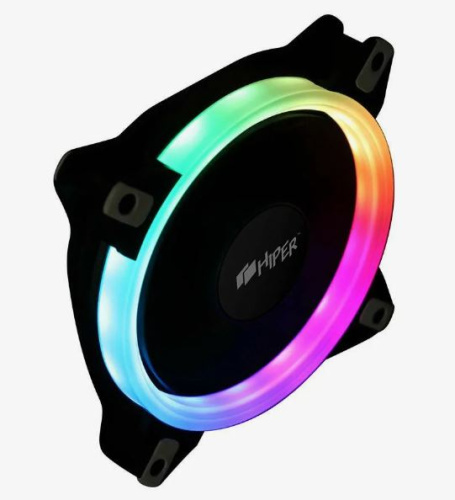 Вентилятор 120x120 мм HIPER HCF1251-03-RGB черный