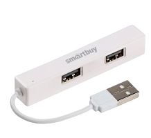 USB 2.0 - хаб  4 порта Smartbuy SBHA-408-W (белый)