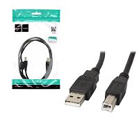 Кабель USB 2.0 A(m)-B(m) 1.5M черный DREAM (170808)