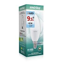 Лампа светодиодная Cвеча (LED) 9,5вт 4000К E14 Smartbuy (SBL-C37-9_5-40K-E14)