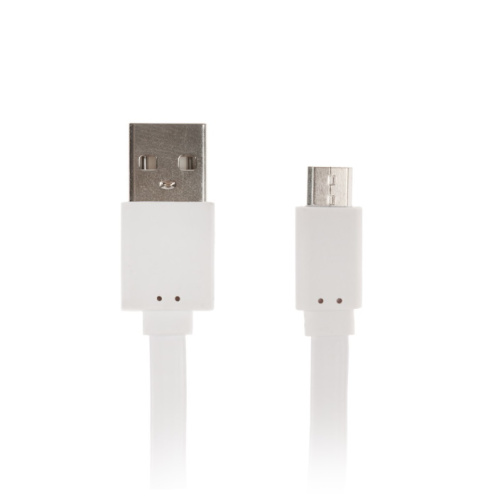 Кабель LuazON, micro USB - USB, 1 А, 20 см, плоский, белый Арт: 2989511 фото 2