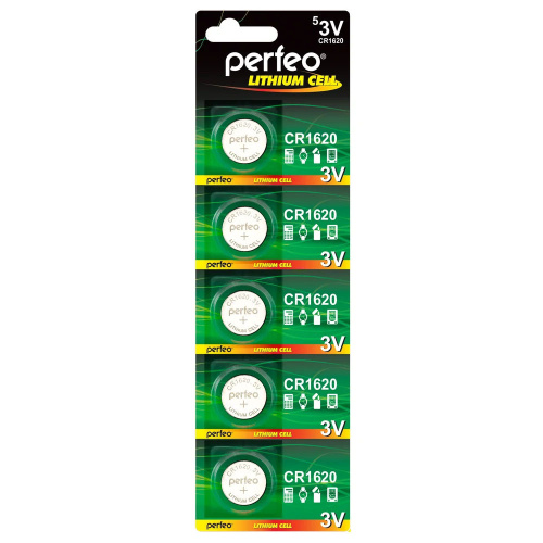 Батарейка литьевая Perfeo CR1620 Батарейка литьевая Perfeo CR1620