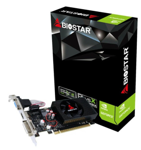 Видеокарта BIOSTAR GeForce GT730 LP GDDR3 2048MB 128-bit, PCI-E16x 3.0. Количество поддерживаемых мониторов - 3. (DVI+VGA+HDMI) (VN7313THX1) фото 2